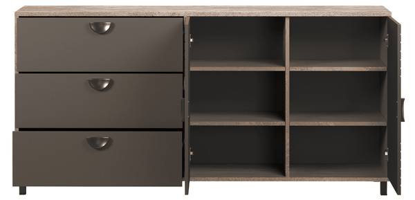 Sideboard FUSION Braun - Holzwerkstoff - 42 x 86 x 176 cm