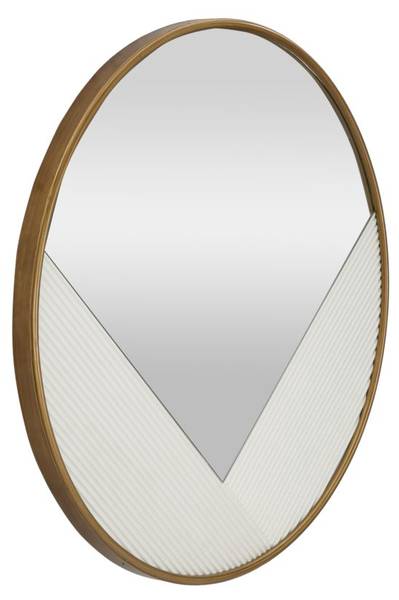Spiegel Tolosa wit - massief hout - 4 x 80 x 80 cm