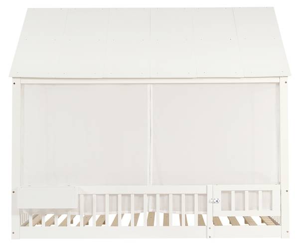 Kinderbett LucySafe Ⅰ Weiß - Holzwerkstoff - 151 x 183 x 207 cm