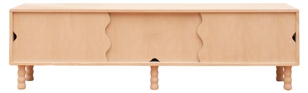 TV-Lowboard Malaret Unlackiert Braun - Kiefer - 180 x 50 x 35 cm