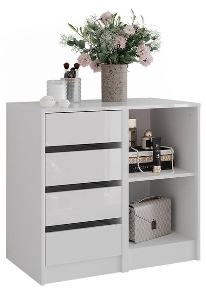 Kommode Sherry 57716 Weiß - Holzwerkstoff - 81 x 76 x 51 cm