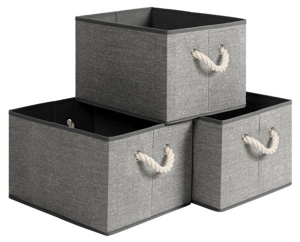 Aufbewahrungsbox Kiev Grau - Textil - 30 x 25 x 40 cm