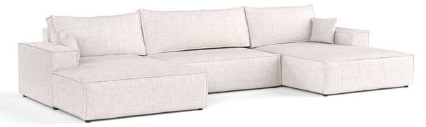 Wohnlandschaft NUBO mit Schlaffunktion Hellbeige