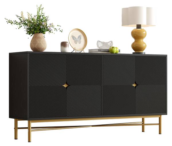 Sideboard LineWoody Ⅲ Schwarz