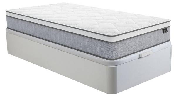 Matratzen-Bettgestell-Set SERENITE Weiß - Holz teilmassiv - 90 x 30 x 190 cm