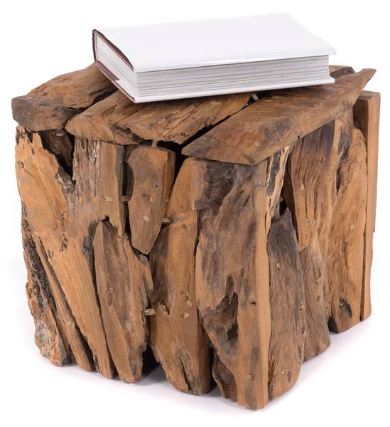 Hocker SITZBOX TEAK 30 Braun - Massivholz - 30 x 30 x 30 cm