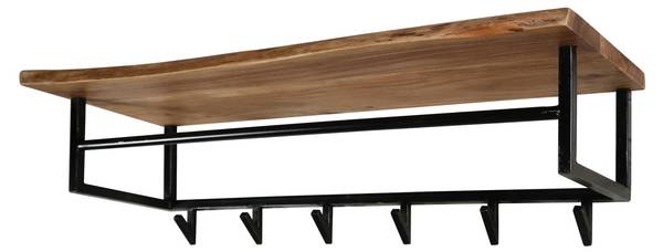 Kleiderständer EDGE Braun - Massivholz - 100 x 27 x 33 cm