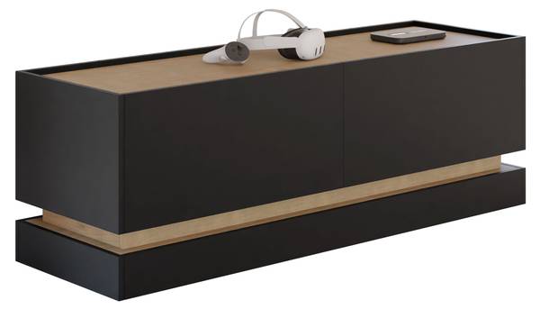 TV-Lowboard Zarpant Schwarz
