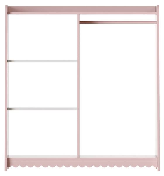 Portant à vêtements pour enfants Vestnes Rose foncé - Blanc - Bois manufacturé - 80 x 90 x 38 cm