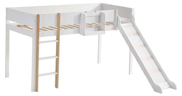 Hoogbed AtticWoody Ⅰ wit - plaatmateriaal op houtbasis - 205 x 121 x 205 cm