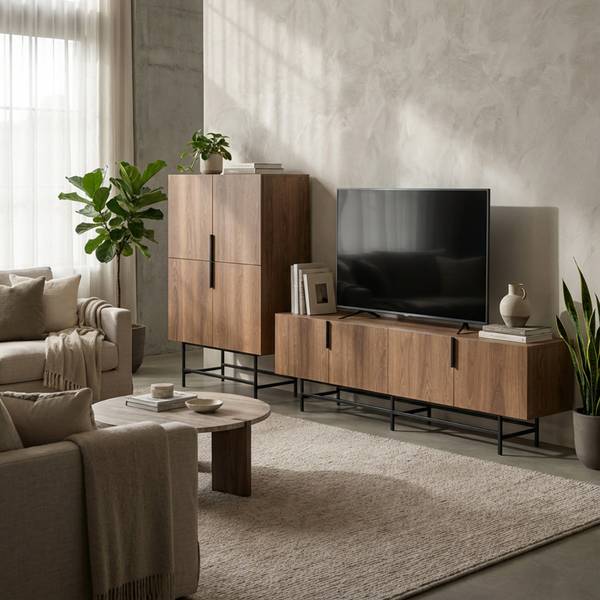 TV-Lowboard RIMA Braun - Holzwerkstoff - 35 x 55 x 200 cm