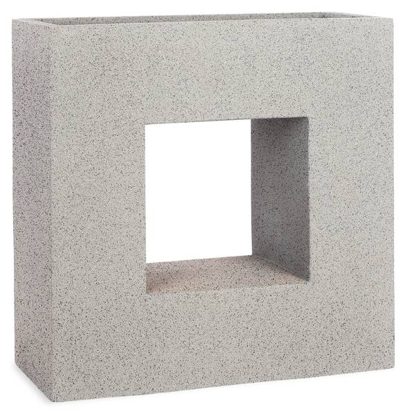 Pflanzkübel VISTA Hochbeet Grau - Fiberglas - 66 x 66 x 28 cm