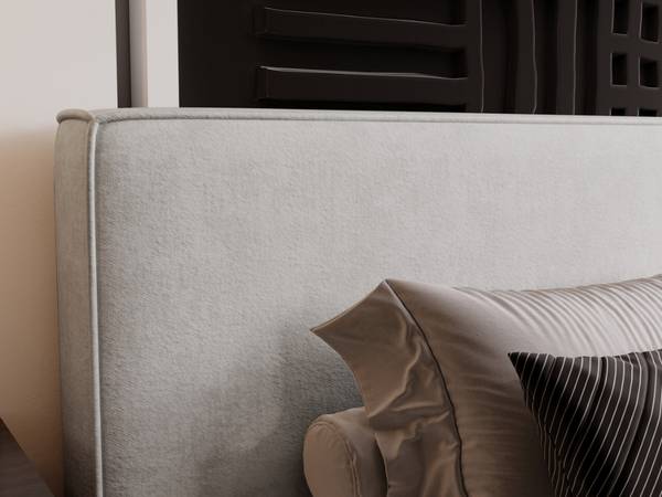 Polsterbett MONACO Hellgrau - Liegefläche Breite: 120 cm