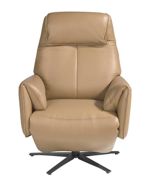 Relax-Drehsessel 5086 Beige - Flachgewebe - Kunstleder - 79 x 108 x 83 cm