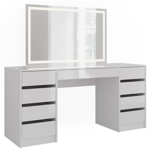 Schminktisch Sherry 57665 2er set Weiß - Holzwerkstoff - 159 x 76 x 51 cm