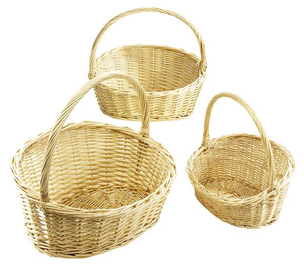 3tlg. Set Dekokorb DECOGIFTBSK Braun - Naturfaser - 41 x 16 x 49 cm