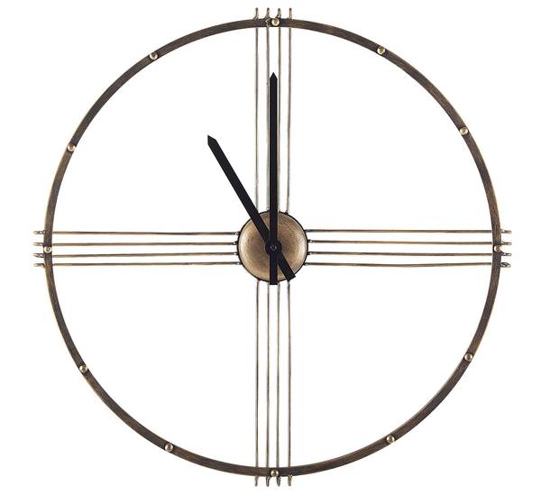 Wanduhr ASCONA Schwarz - Gold - Metall - 64 x 64 x 6 cm