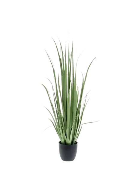 Künstliches Yucca Gras Iva Grün - Kunststoff - 1 x 120 x 1 cm