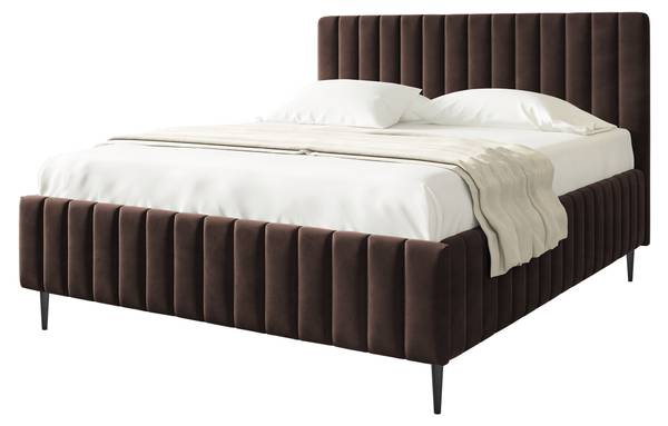 Polsterbett Lewezo Leg Kaffeebraun - Liegefläche Breite: 140 cm