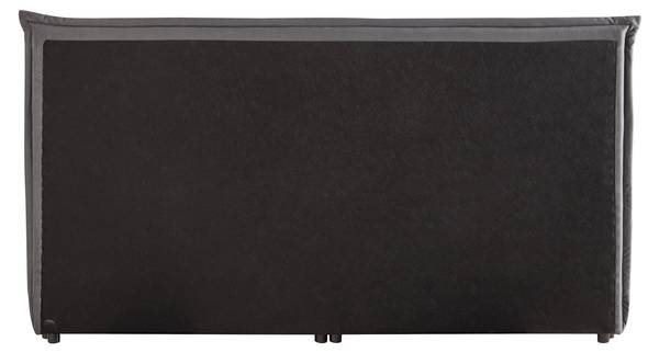 Boxspringbett LEONORA Grau - Massivholz - Textil - 202 x 115 x 212 cm