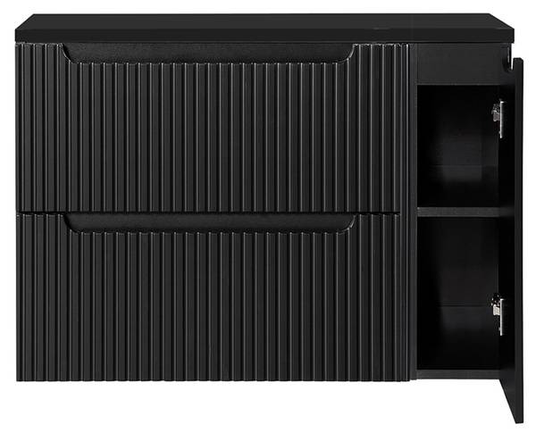 Armoire pour lavabo NEWPORT-56-41 Noir - Bois manufacturé - 100 x 60 x 40 cm