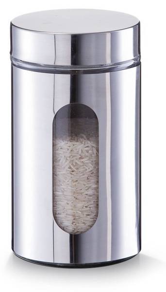 Vorratsglas, 900ml, Edelstahl, silber Silber - Glas - 11 x 18 x 11 cm