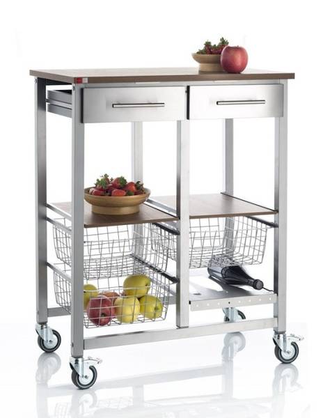 Desserte de cuisine ONDA AD Marron - Acier - 71 x 92 x 43 cm