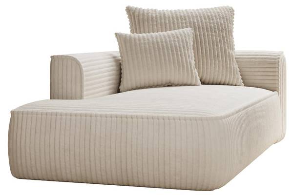 Recamiere ohne Schlaffunktion PINETA Beige