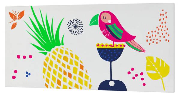 Wandkunst Pretty parrots Vinyl - 27 x 1 x 54 cm
