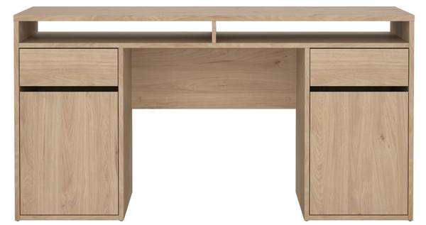 Schreibtisch FunctionPlus Braun - Holz teilmassiv - 149 x 78 x 48 cm