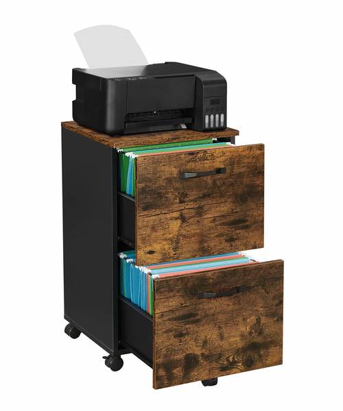 Rollcontainer Shīshgarh Braun - Holzwerkstoff - 40 x 70 x 42 cm