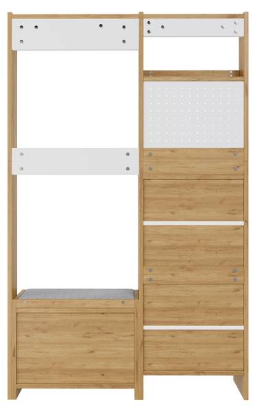 Garderobenset BAZoom457 Ⅳ Braun - Holzwerkstoff - 180 x 109 cm