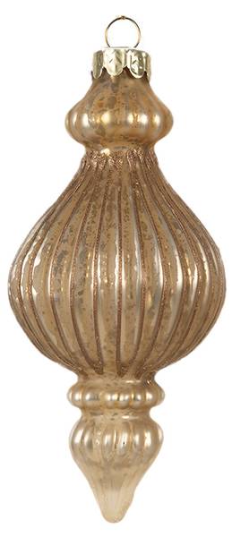 Weihnachtskugel Snow 45019 Gold - Glas - 7 x 14 x 7 cm