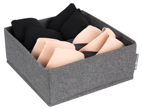 Organizer 6 Fächer breit SOFT Grau - Textil - 29 x 11 x 29 cm