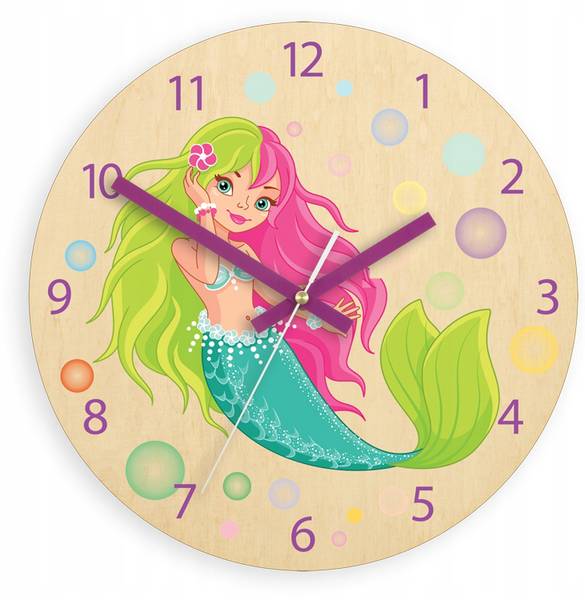 Wanduhr Nixe Braun - Holzwerkstoff - 30 x 30 x 4 cm