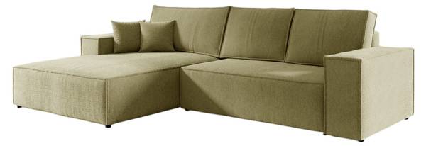 Ecksofa LEVIO Grün - Ecke davorstehend links