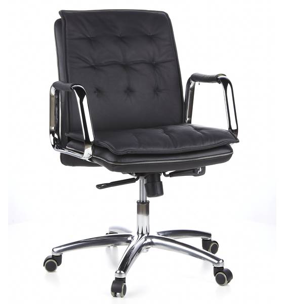 Chefsessel VILLA 10 Schwarz - Flachgewebe - 48 x 109 x 60 cm