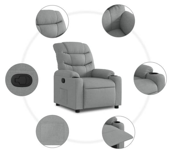 Relaxsessel 3032660-3 Hellgrau