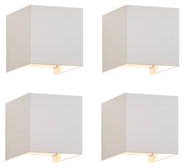 Wandleuchte Maria (4er-Set) Weiß