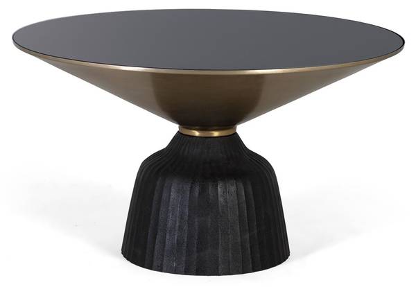 Table à manger 1635 Doré - Métal - 76 x 44 x 76 cm