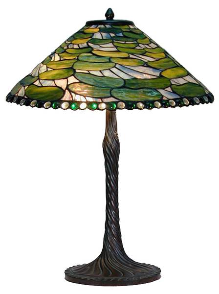 Tiffany Tafellamp Aditi groen - glas - 51 x 75 x 51 cm