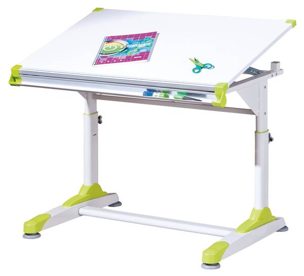 Bureau Color wit - deels massief hout - 100 x 69 x 66 cm
