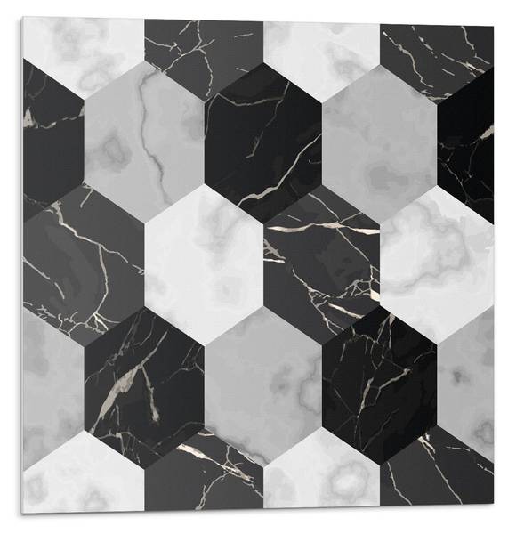 Fliesen Hexagon Fliesen 4er Set 50 x 50 cm