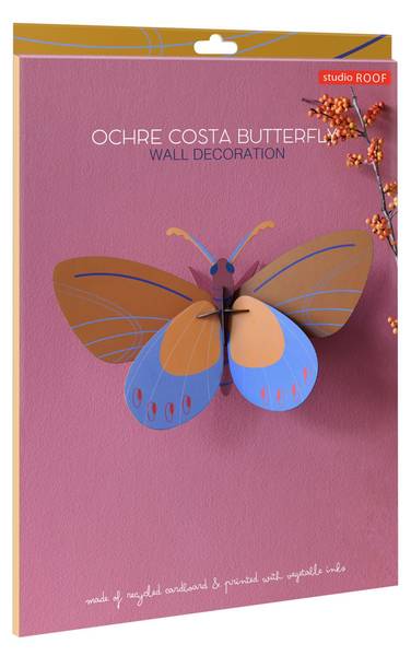 Wandobjekt Azur-Monarch Naturfaser - Papier - 10 x 21 x 34 cm