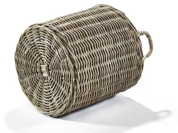 Pflanzkorb MOVIE_M Grau - Rattan - 50 x 58 x 50 cm