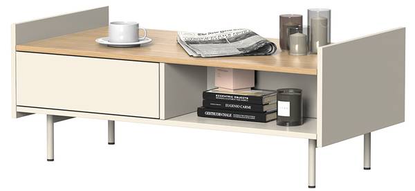 Table basse Velina 56428 Blanc crème