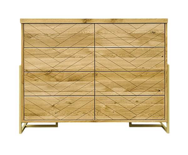 Moderne Kommode aus Eiche CARIN I Braun - Eiche - 130 x 100 x 40 cm