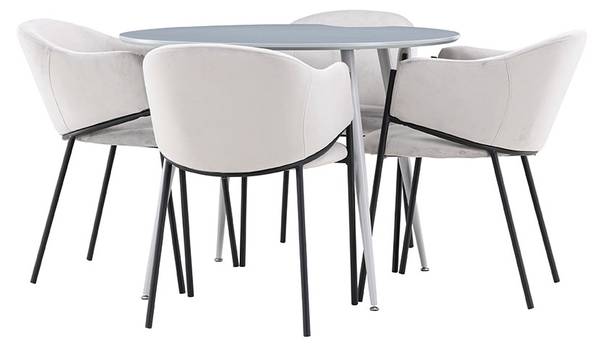 Essgruppe Plaza 5-teilig Grau