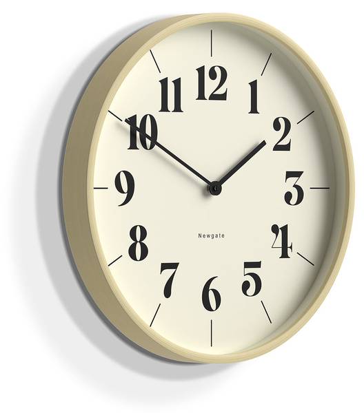Horloge murale Hopscotch Marron - En partie en bois massif - 41 x 41 x 5 cm