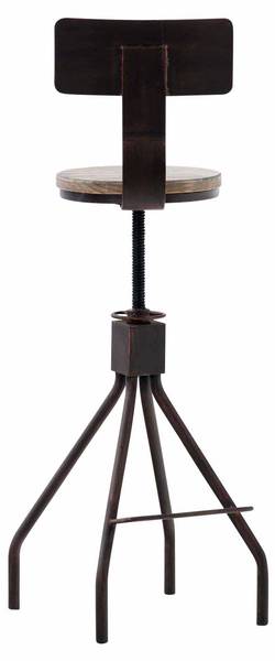 Barhocker Elko 2er Set Braun - Metall - 45 x 93 x 45 cm